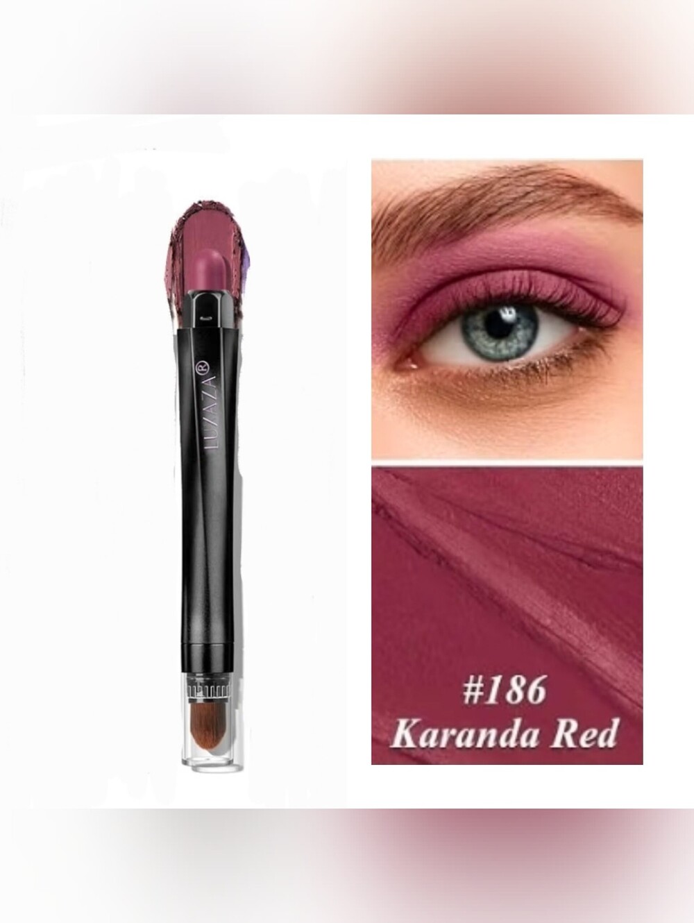 Luxaza Cream Eyeshadow Stick - #186 Karanda Red BNIB